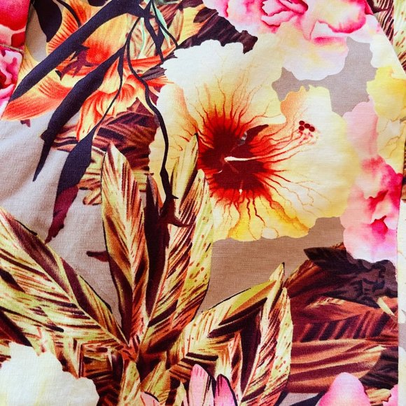 Dalia Collection Women's Pants Capris Floral Size 2 Stretch - Picture 5 of 7